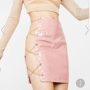 Second Guess Vinyl Skirt